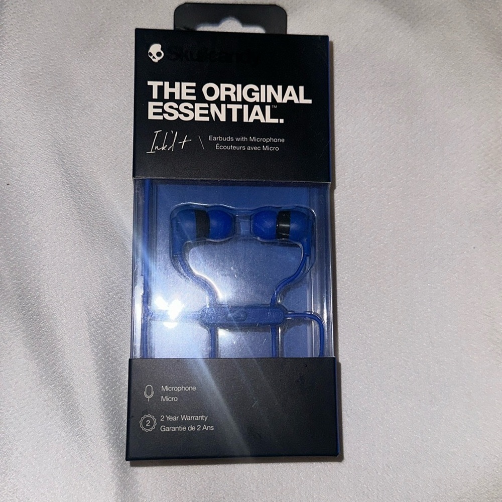Skullcandy - Ink'D+ Wired In-Ear Headphones - Cobalt Blue